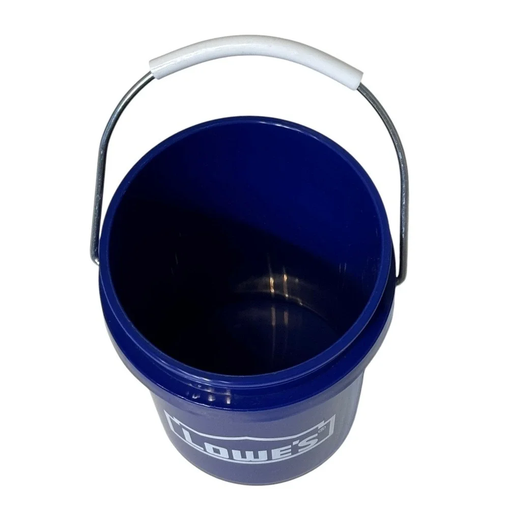 Lowe's Mini Blue Buckets 0.42qt 400ml‎ Set of 5 Plastic Pail with Handle Paint